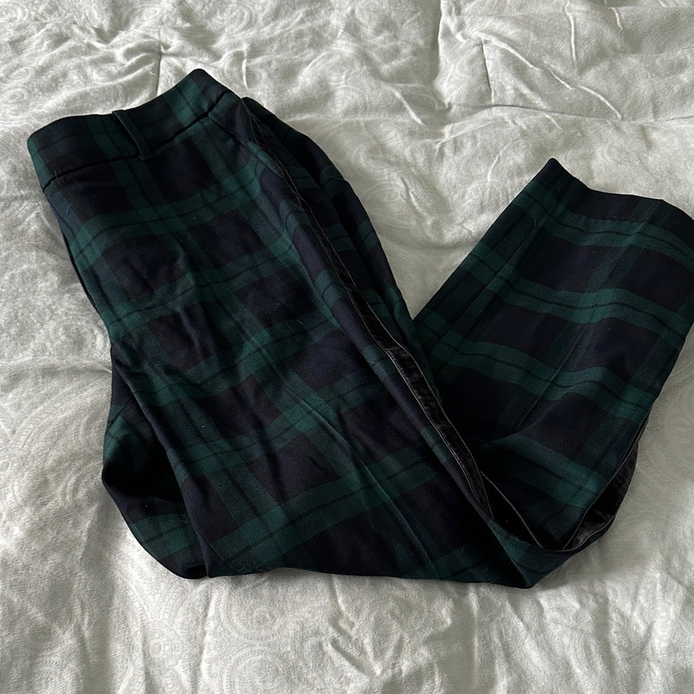 Talbots Dark Plaid Capris